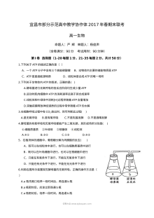 人教版高一生物下学期期末试卷（宜昌市）含答案解析